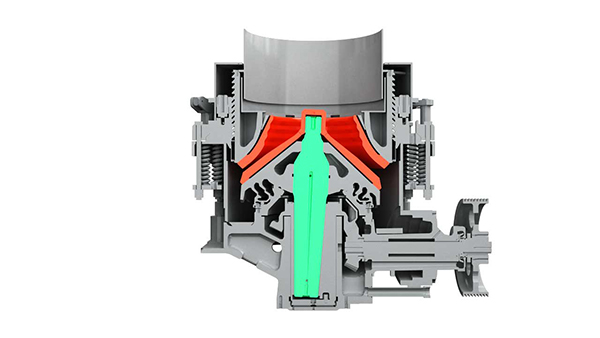 彈簧圓錐破碎機工作原理圖