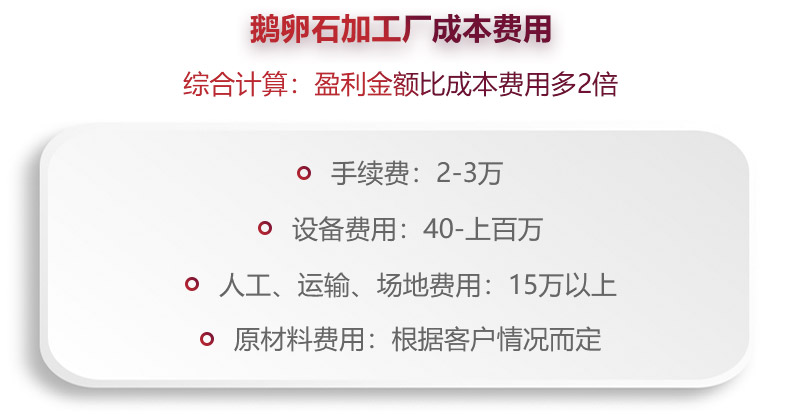 開個(gè)鵝卵石加工廠費(fèi)用分析